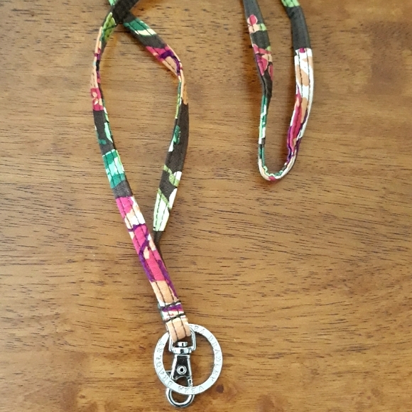 Vera Bradley Brown Floral Pattern Cotton Lanyard + VB Mini Pocketbooks - Picture 9 of 13